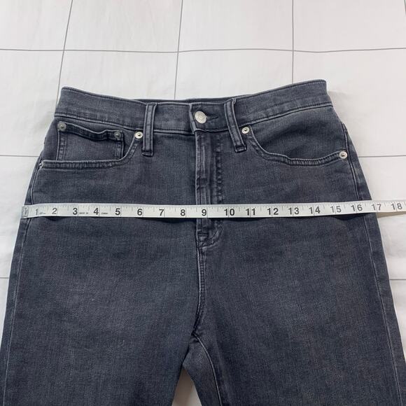 J. Crew Jeans Womens 28 Washed Black Curvy Demi Boot Hemmed High Rise Stretch - Picture 8 of 11